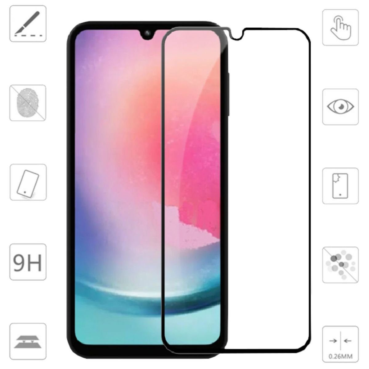 Upscreen Displayschutzglas Folie Für ZTE Blade A35 Lite (Display+Kamera